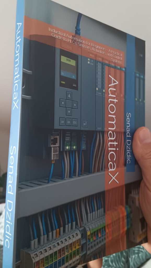 Cover of the book "AutomaticaX" featuring design for a book on industrial automation and technology